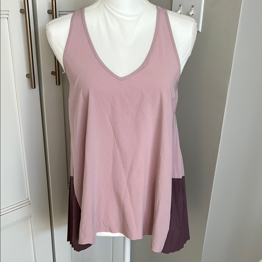 Athleta Pink and Purple Asymmetrical Sleeveless Tunic